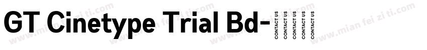 GT Cinetype Trial Bd字体转换